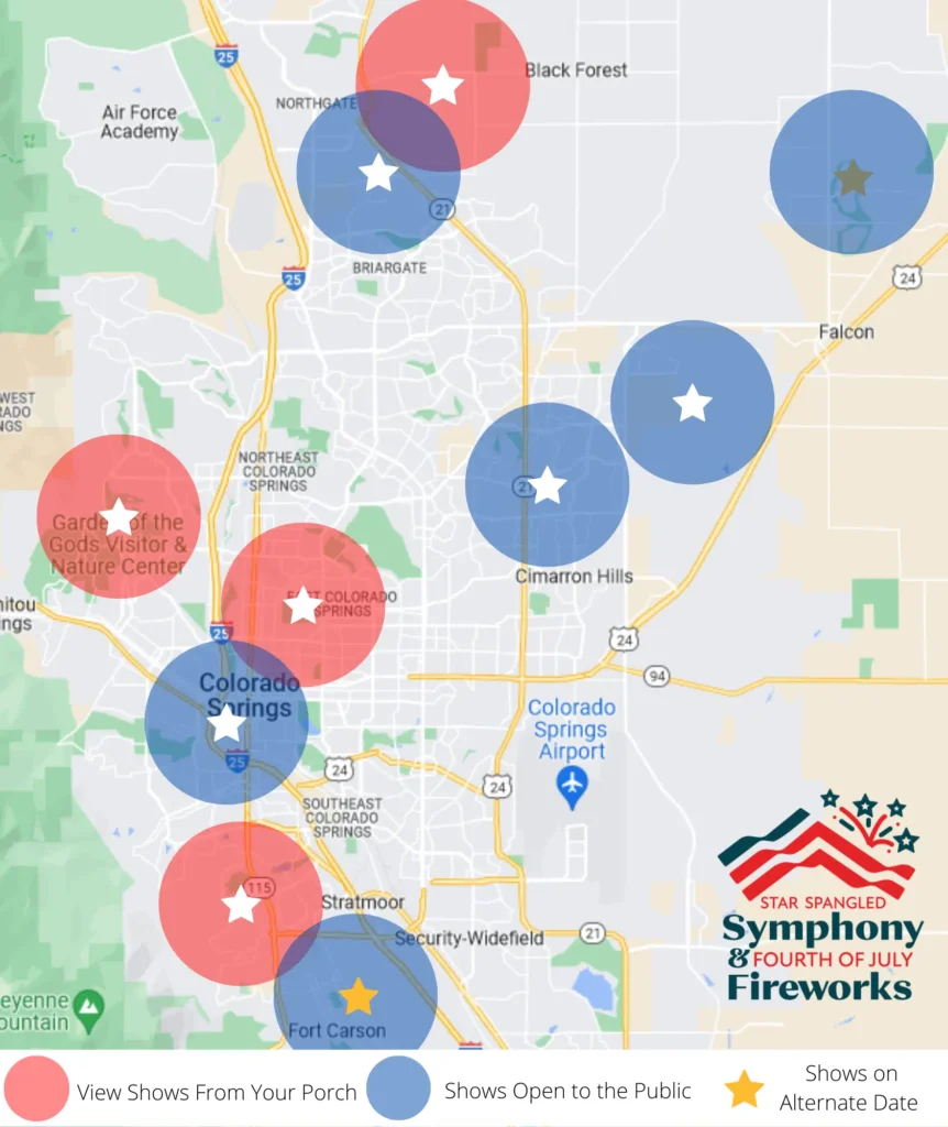4th of july symphony on your porch map