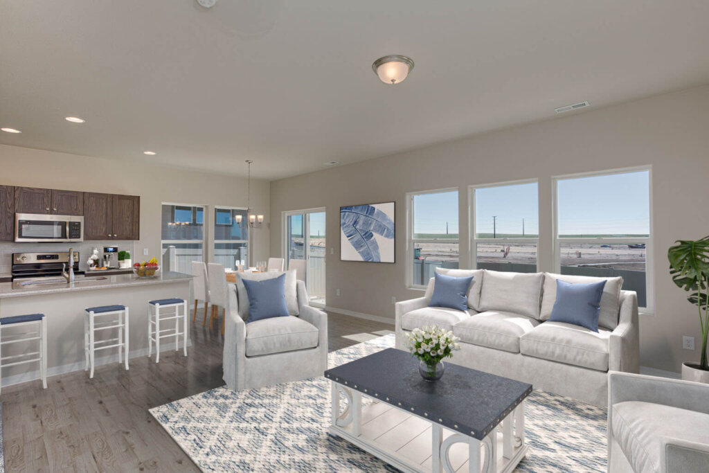 Challenger Homes model home living room interior