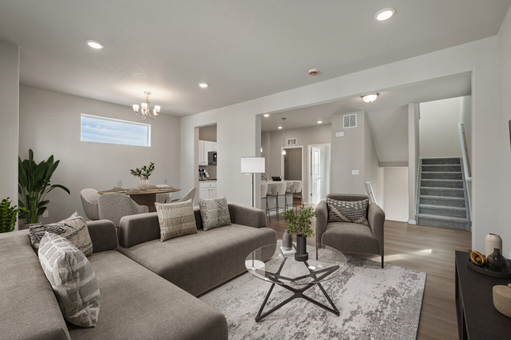 challenger homes model home living room interior