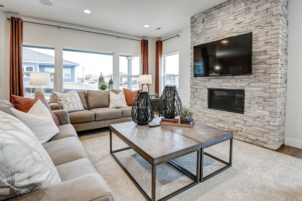 challenger homes model home living room interior