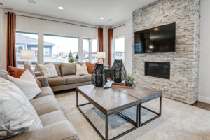 challenger homes model home living room interior