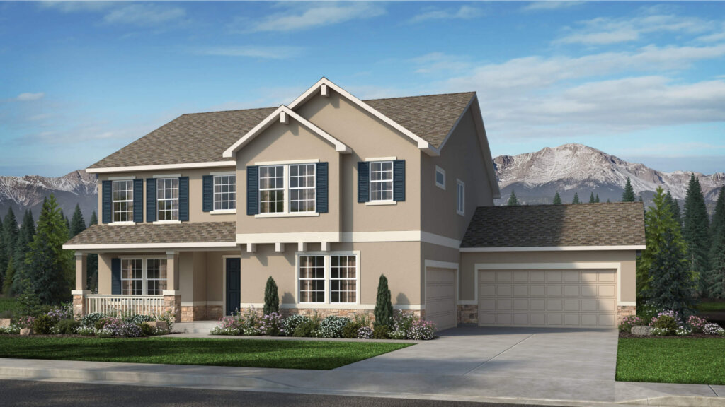 challenger homes model home exterior in colorado springs