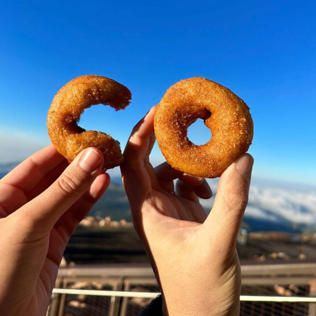 fresh donuts at the top of pikes peak